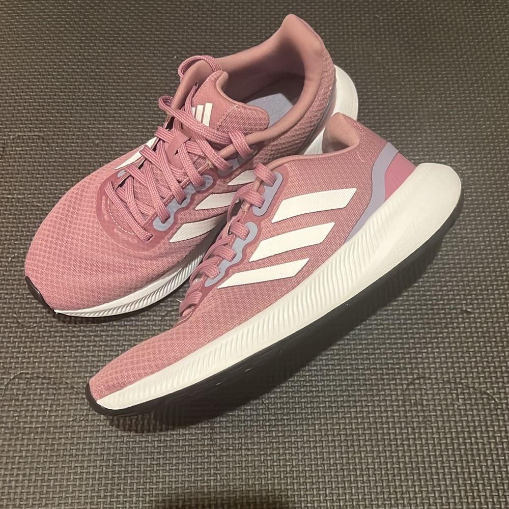 Adidas Women's RUNFALCON Cloudfoam 3 Size 7 Pink/purple Running Shoes - Picture 2 of 5